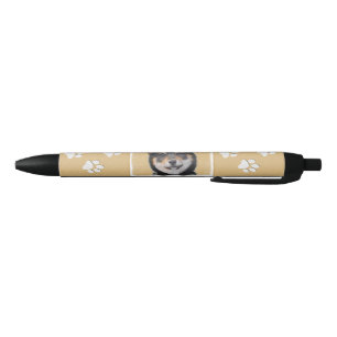 Shiba Inu (Schwarzes und TAN) Malerei - Hundekunst Kugelschreiber