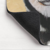 Shiba Inu (Schwarzes und TAN) Malerei - Hundekunst Mousepad (Ecke)