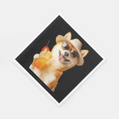 Shiba Inu Serviette (Ecke)