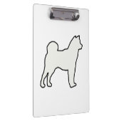 Shiba Inu Silhouette Klemmbrett (Rechts)
