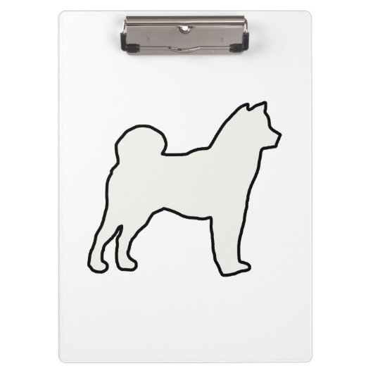 Shiba Inu Silhouette Klemmbrett (Vorderseite)