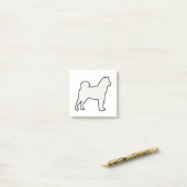 Shiba Inu Silhouette Post-it Klebezettel (Auf Schreibtisch)
