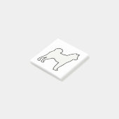 Shiba Inu Silhouette Post-it Klebezettel (angewinkelt)