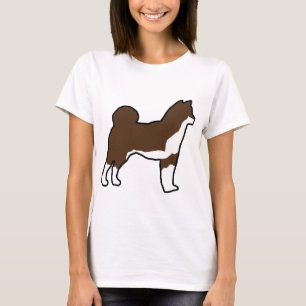Shiba Inu Silhouette roter Sesam T-Shirt