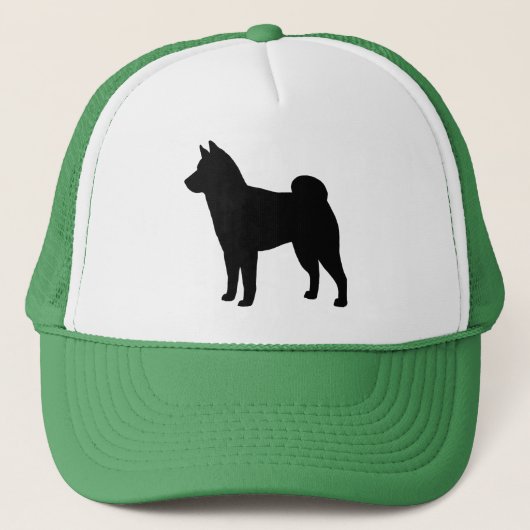 Shiba Inu Silhouette Truckerkappe (Vorderseite)