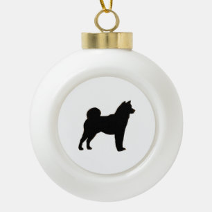 Shiba Inu Silo black.png Keramik Kugel-Ornament