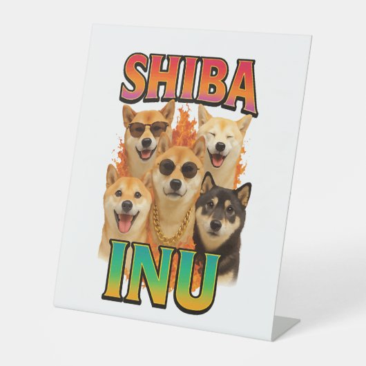Shiba Inu Sockelschild (Vorderseite)