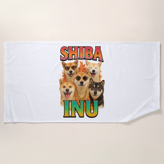 Shiba Inu Strandtuch (Vorderseite)