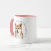 Shiba Inu Tasse – Personalisiertes Pastell-Lavende (Vorderseite Links)