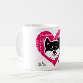 Shiba Inu Tasse (Schwarzes) (Vorderseite Links)