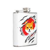 Shiba Inu Torn Image and Logo Flask Flachmann (Rechts)