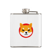 Shiba Inu Torn Image and Logo Flask Flachmann (Rückseite)