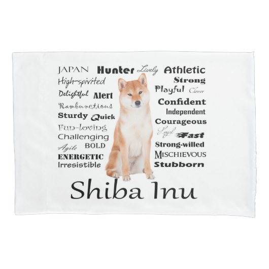 Shiba Inu Tracks Pillowcase Kissenbezug (Vorderseite)