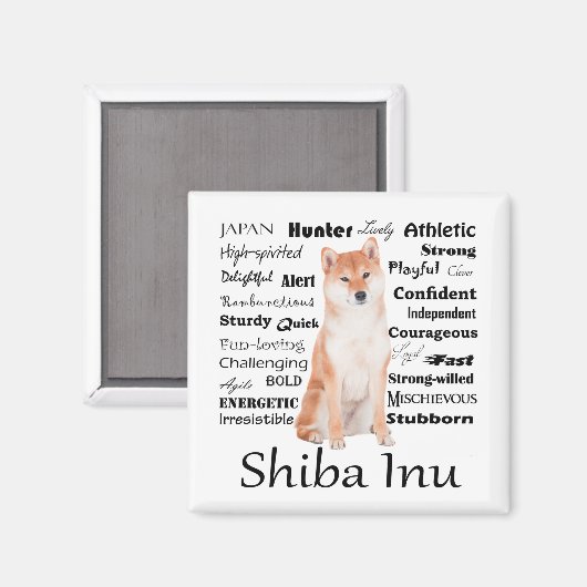 Shiba Inu Traits Magnet (Vorderseite/Rückseite)