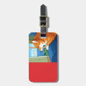 shiba inu und mt fuji Gepäckmarke Gepäckanhänger (Vorderseite vertikal)