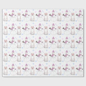 Shiba Inu und Schneemann Geschenkpapier (Flach)