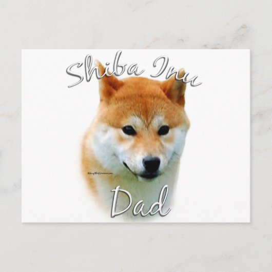 Shiba Inu Vater 2 Postkarte (Vorderseite)