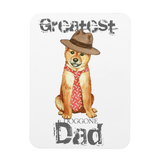 Shiba Inu Vater Magnet (Vertikal)