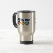 SHIBA INU Vater-Tatzen-Druck 1 Reisebecher (Vorderseite Links)