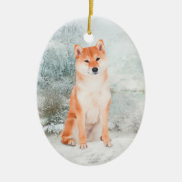 Shiba Inu Verzierung Keramik Ornament