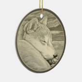 Shiba Inu Verzierungs-personalisierte Keramikornament (Rechts)