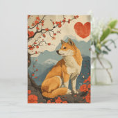 Shiba Inu Vintag Valentinstag Feiertagskarte (Stehend Vorderseite)