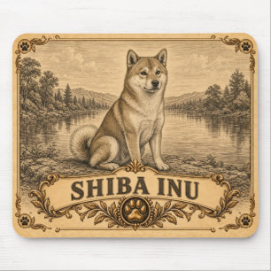 Shiba Inu, Vintage Heritage Hund Mousepad