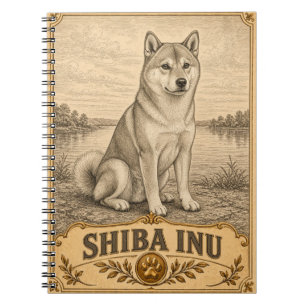 Shiba Inu, Vintage-Heritage-Hund Notizblock