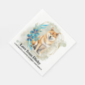 Shiba inu Wedkins mit Hunden Foto Serviette (Ecke)