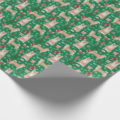 Shiba Inu Weihnachtsfeiertag Geschenkpapier (Ecke)