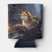 Shiba Inu Weihnachtsfeiertage Dosenkühler (Vorderseite)