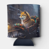 Shiba Inu Weihnachtsfeiertage Dosenkühler (Rückseite)