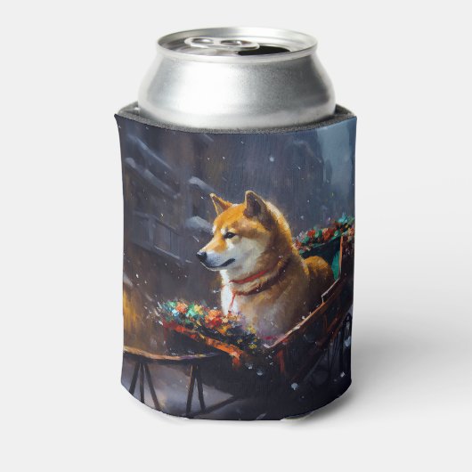 Shiba Inu Weihnachtsfeiertage Dosenkühler (Kanne Rückseite)