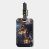 Shiba Inu Weihnachtsfeiertage Gepäckanhänger (Vorderseite vertikal)