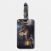 Shiba Inu Weihnachtsfeiertage Gepäckanhänger (Rückseite vertikal)