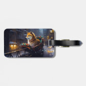 Shiba Inu Weihnachtsfeiertage Gepäckanhänger (Rückseite horizontal)