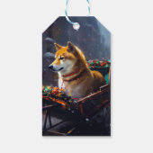 Shiba Inu Weihnachtsfeiertage Geschenkanhänger (Rückseite)