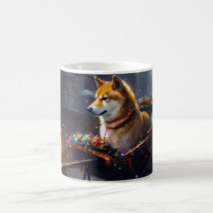 Shiba Inu Weihnachtsfeiertage Kaffeetasse