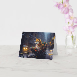 Shiba Inu Weihnachtsfeiertage Karte