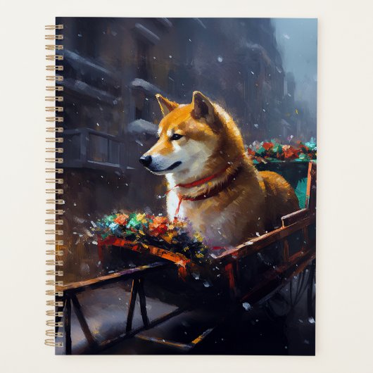 Shiba Inu Weihnachtsfeiertage Planer (Vorderseite)