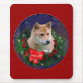 Shiba Inu Weihnachtsgeschenk Mousepad (Vorne)