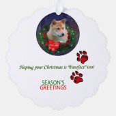 Shiba Inu Weihnachtsgeschenk Ornament Karte (Rückseite)