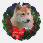 Shiba Inu Weihnachtsgeschenk Ornament Karte (Vorderseite)