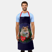 Shiba Inu Weihnachtsgeschenk Schürze (Getragen)