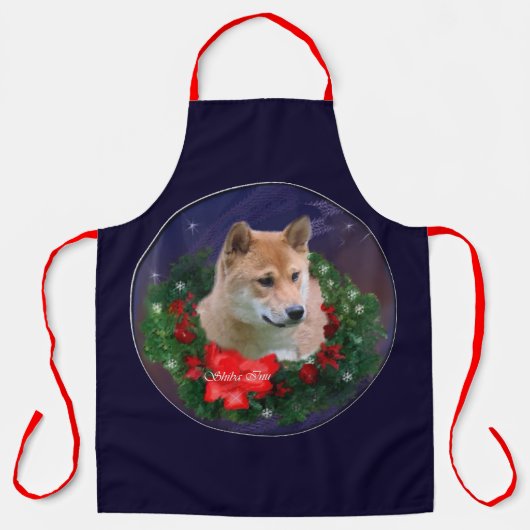 Shiba Inu Weihnachtsgeschenk Schürze (Vorderseite)