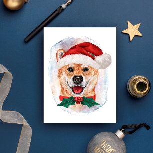 Shiba Inu Weihnachtsgeschenke für Hunde Liebhaber Feiertagspostkarte