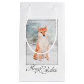 Shiba Inu Weihnachtsgeschenktasche Kleine Geschenktüte (Vorderseite)