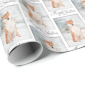 Shiba Inu WeihnachtsPackpapier Geschenkpapier (Rolleneckpunkt)