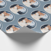 Shiba Inu WeihnachtsPackpapier Geschenkpapier (Ecke)