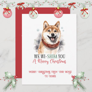 Shiba Inu Weihnachtsträume Feiertagskarte